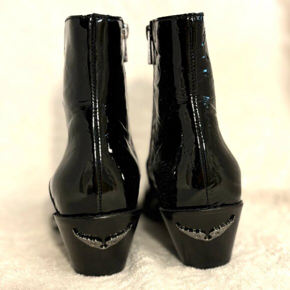 Zadig & Voltaire Woman's Black Ankle Boots Leather US 7.5 EU 38 New-No Tags - Picture 8 of 16